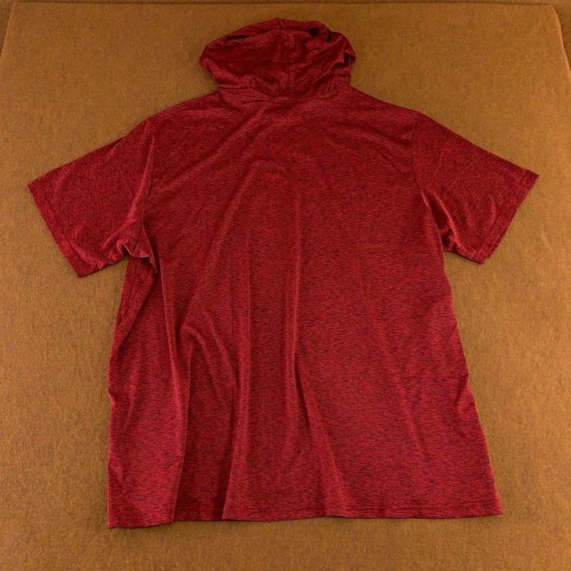 Real Essentials Mens Size 3X Red Dry Fit Short Sleeve Athletic Hoodie Tee New gallery