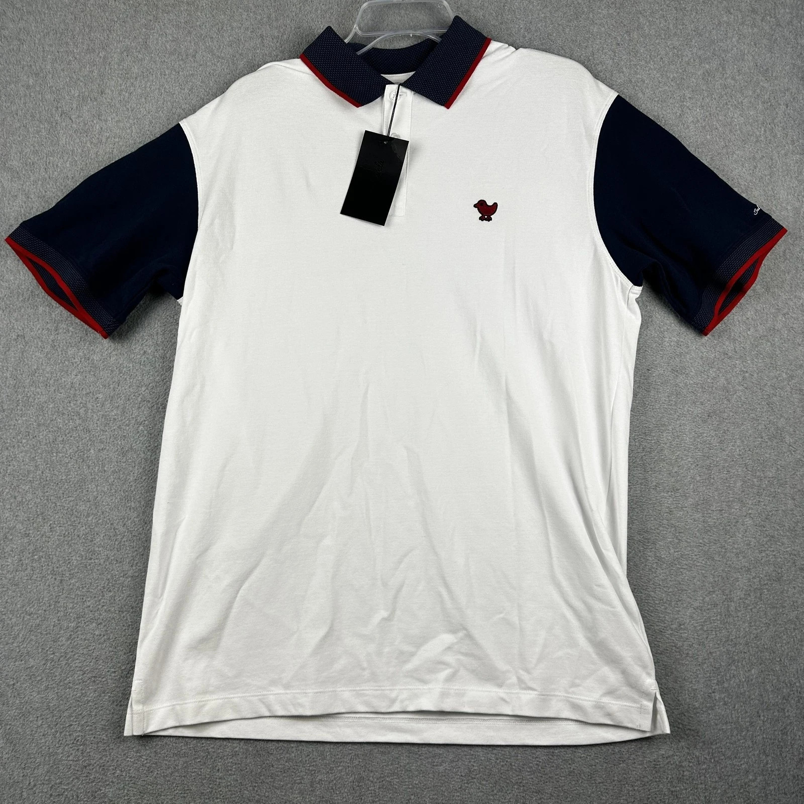 Bad Birdie Men's U-S-A Pique Golf Polo Shirt 2XL XXL $84 gallery