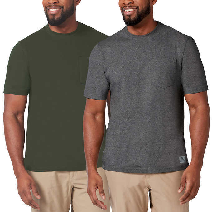 Rugged Elements Mens 2-Pack Green Dark Gray Cotton Blend T-Shirts Size 3XL