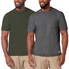 Rugged Elements Mens 2-Pack Green Dark Gray Cotton Blend T-Shirts Size 3XL