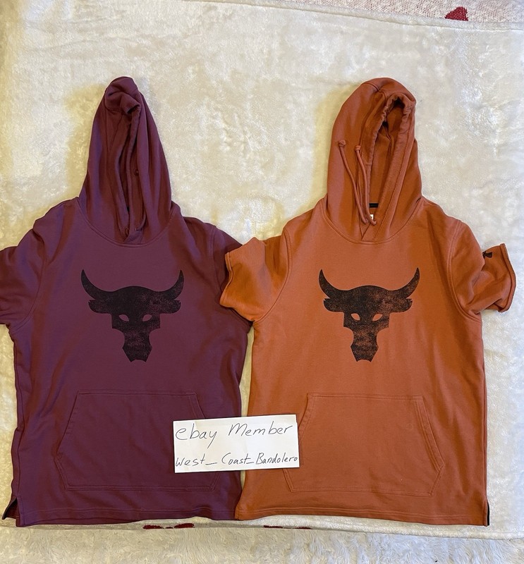 LOOK BUNDLE! Under Armour Project Rock Respect - Bull - SS Large Hoodies gallery