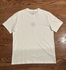 Nike Air Jordan Jumpman Circle Logo T-Shirt Mens Large Sail/Desert HJ2338-133