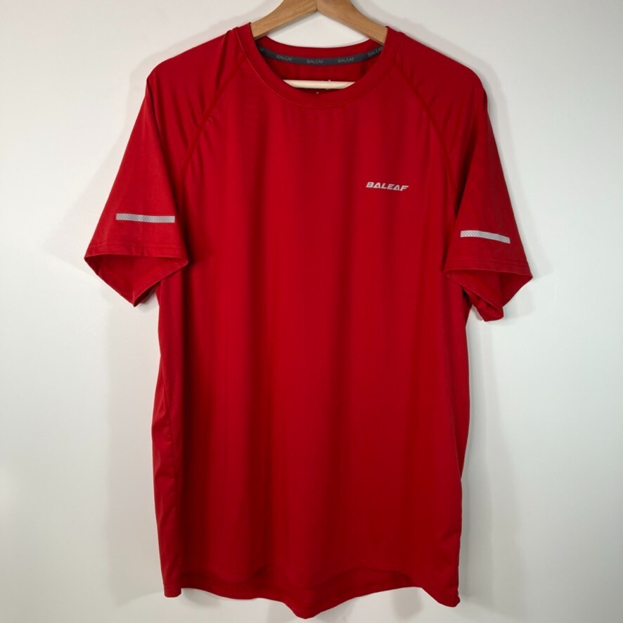 Baleaf Short Sleeve T-Shirt Red Men's XL gallery
