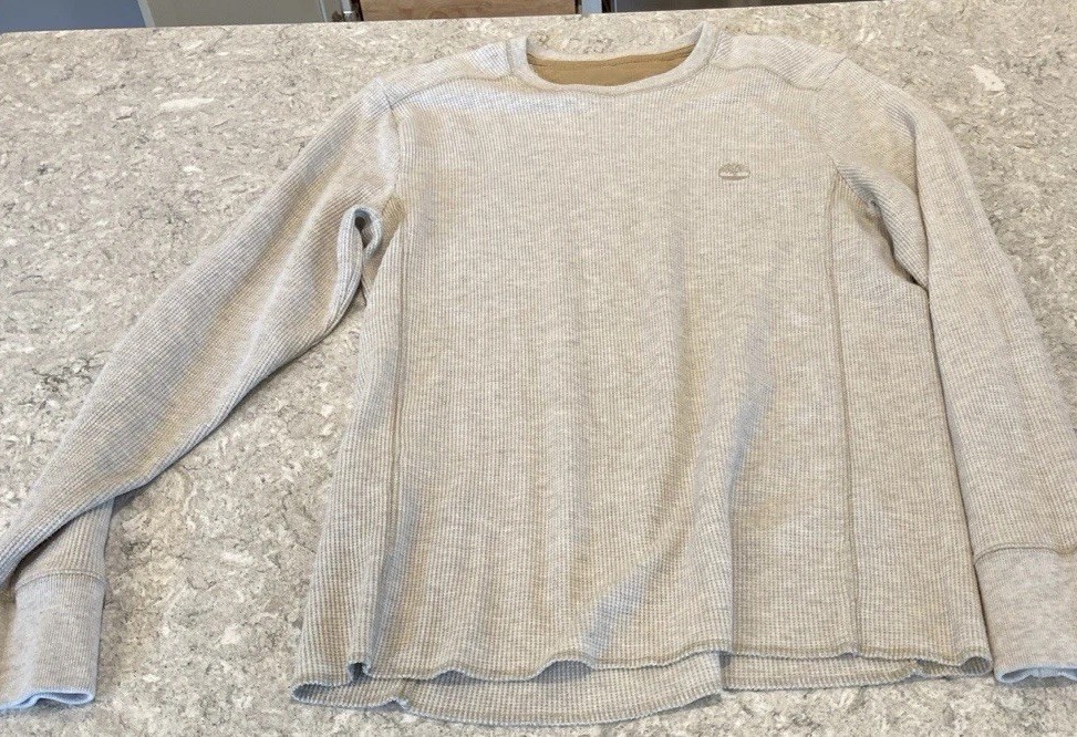 Timberland Men's Waffle Knit Thermal Pullover Shirt -Small gallery