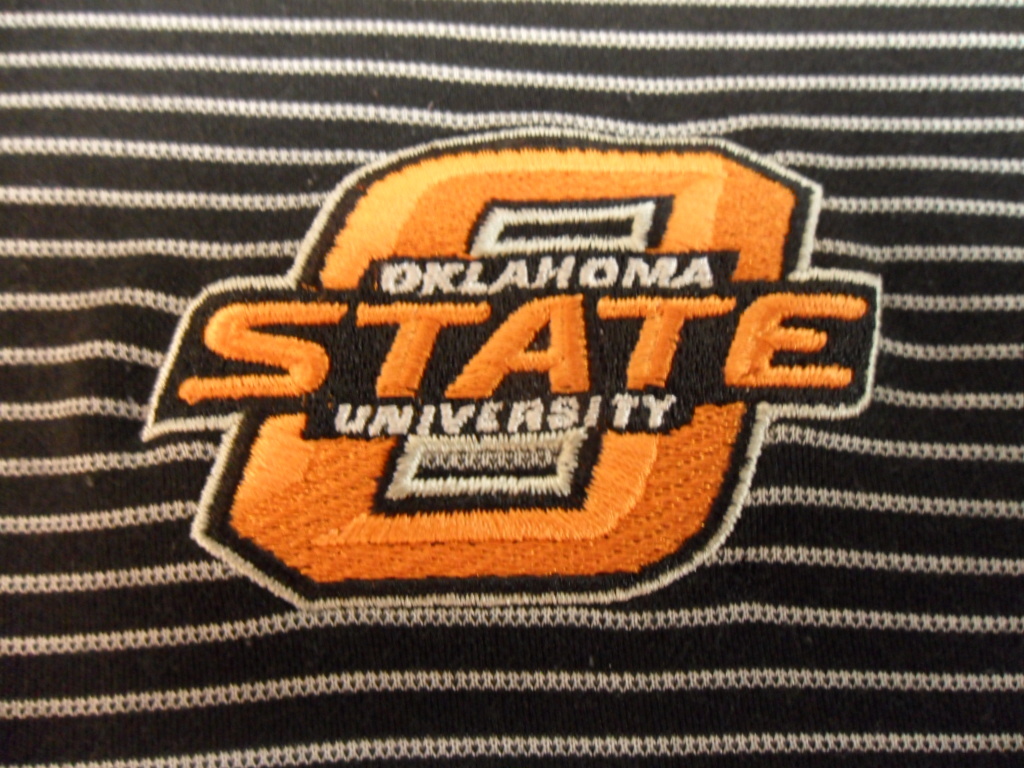 Oklahoma State Cowboys Cutter & Buck CB DryTec Luxe Golf Shirt XXL Black White gallery
