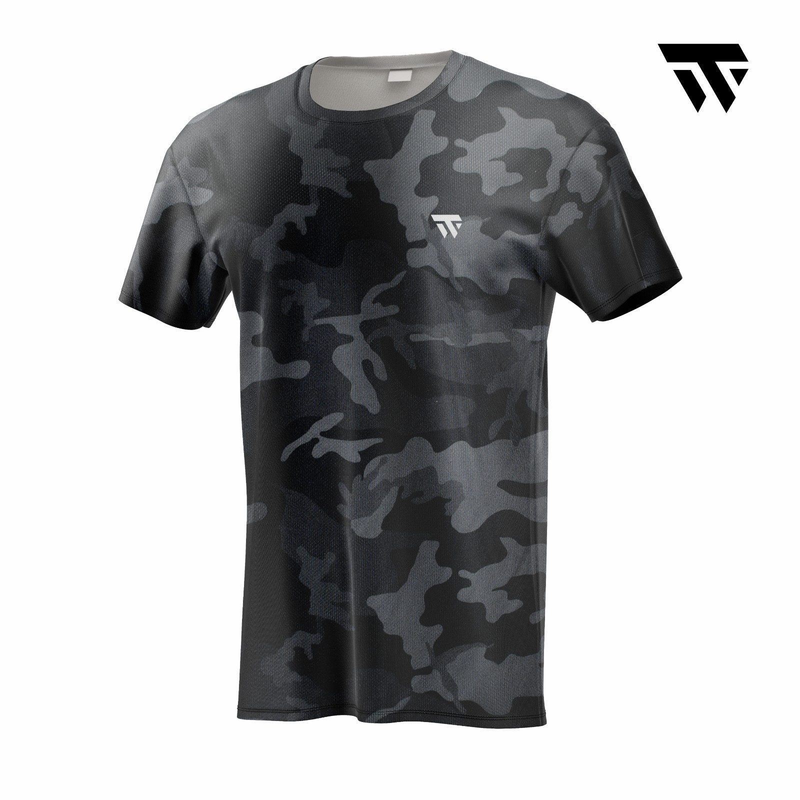 Men's Gray Gym T-Shirt Quick Dry Muscle Bodybuilding Workout Fitness Sport Top gallery