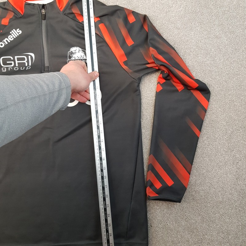 Sheffield Eagles 1/4 Zip Top Large Grey Red O'Neills Rugby Pullover Training gallery