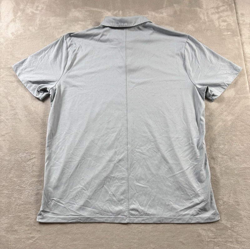 Nike Mens Golf Polo Short Sleeve 1/4 Button Shirt Dri Fit Size XL Light Blue gallery