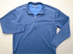 Pebble Beach Zip Up Pullover Sweater Men’s Medium Blue Golf Sweatshirt