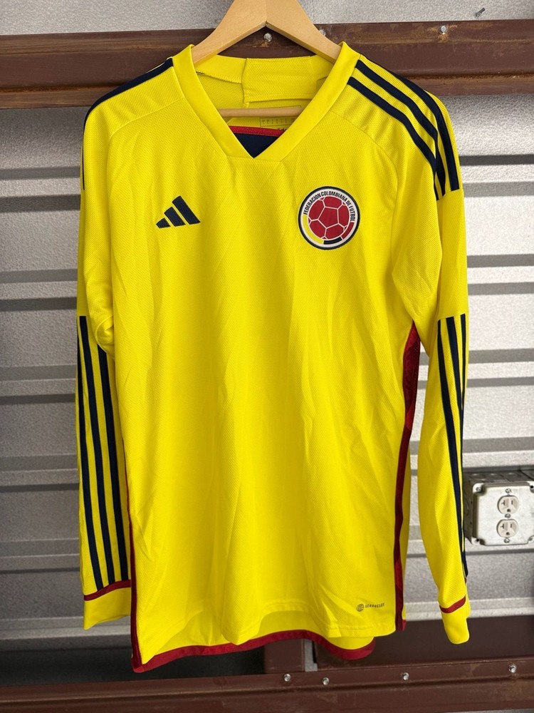 Adidas Colombia National Team Soccer Jersey Long Sleeve Size L