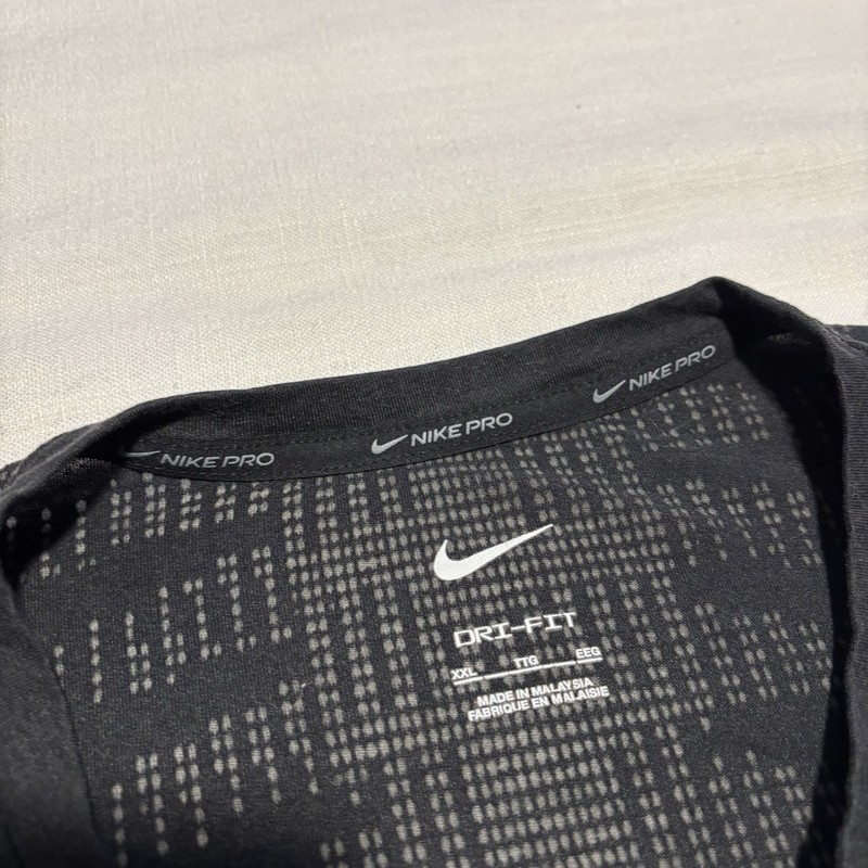 Men’s Nike Pro Dri-Fit Burnout Training Tee | Charcoal Black | XXL | DQ4866-010 gallery