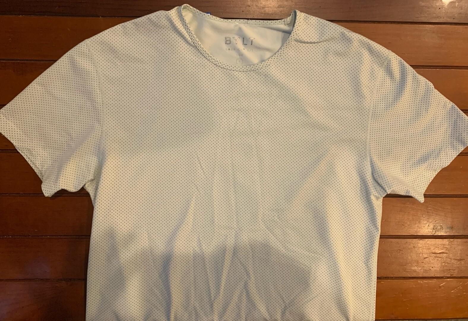 BYLT Drop Cut Lux Shirt Men’s Large Short Sleeve Stretch Performance Polka Dot gallery