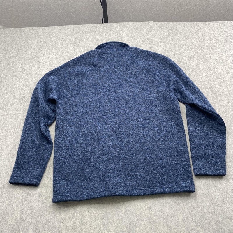 Eddie Bauer Pullover Mens Large Blue Fleece 1/4 Zip Chest Pocket Outdoor Hiking gallery