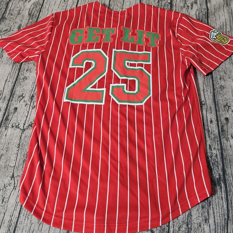 Spencers Baseball Jersey Medium Holiday Drinking Team Christmas Mens Xmas Crawl gallery