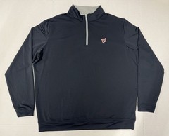 Peter Millar Perth 1/4 Zip Pullover Men’s XL Black Washington Nationals MLB