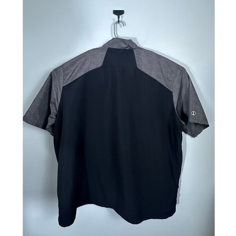 Holloway Raider Short Sleeve Pullover Jacket Men’s 3XL Black Gray 1/4 Zip 229545 gallery
