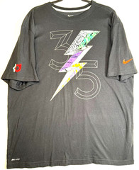 Nike Dri Fit Shirt Men XXL Black KD 35 Lightning Graphic Short Sleeve Crew Neck