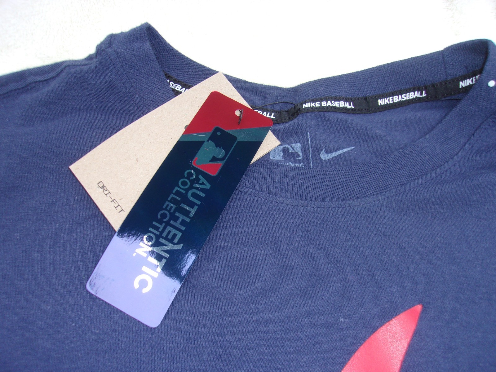 NWT Nike dri fit T, mens S, Atlanta Braves, navy blue, $45, poly. blend, MLB gallery