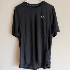 Nike HJ3580-010 Mens Medium Trail Solar Chase Dri-FIT ADV Short Sleeve Top Black