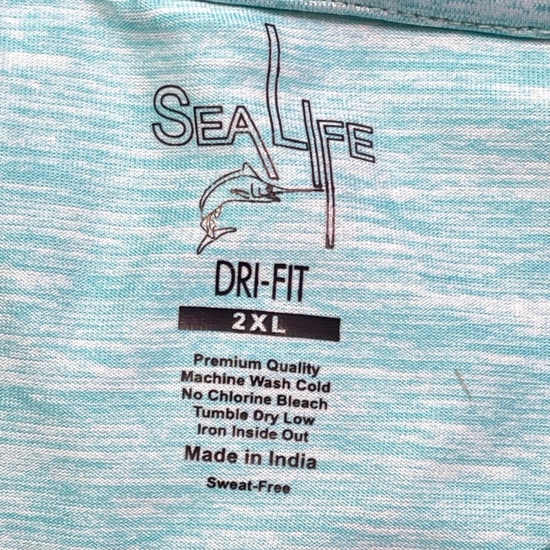 Sea Life Curacao Dri-Fit Marlin Fishing Long Sleeve Men's Shirt 2XL Green gallery