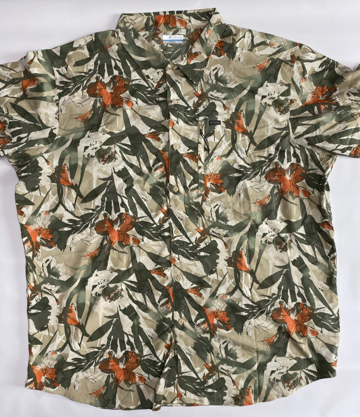 Columbia Silver Ridge Utility Lite Short Sleeve Shirt Green Floral 3XT gallery