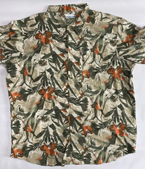 Columbia Silver Ridge Utility Lite Short Sleeve Shirt Green Floral 3XT