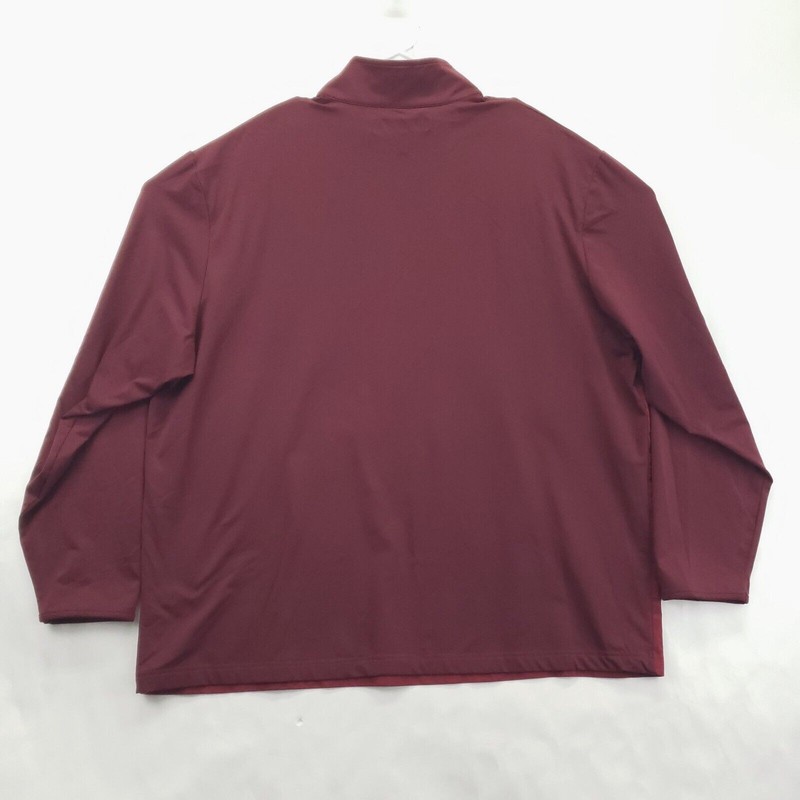 Roundtree & Yorke Performance Shirt XL Red 1/4 Zip Pullover Stretch gallery