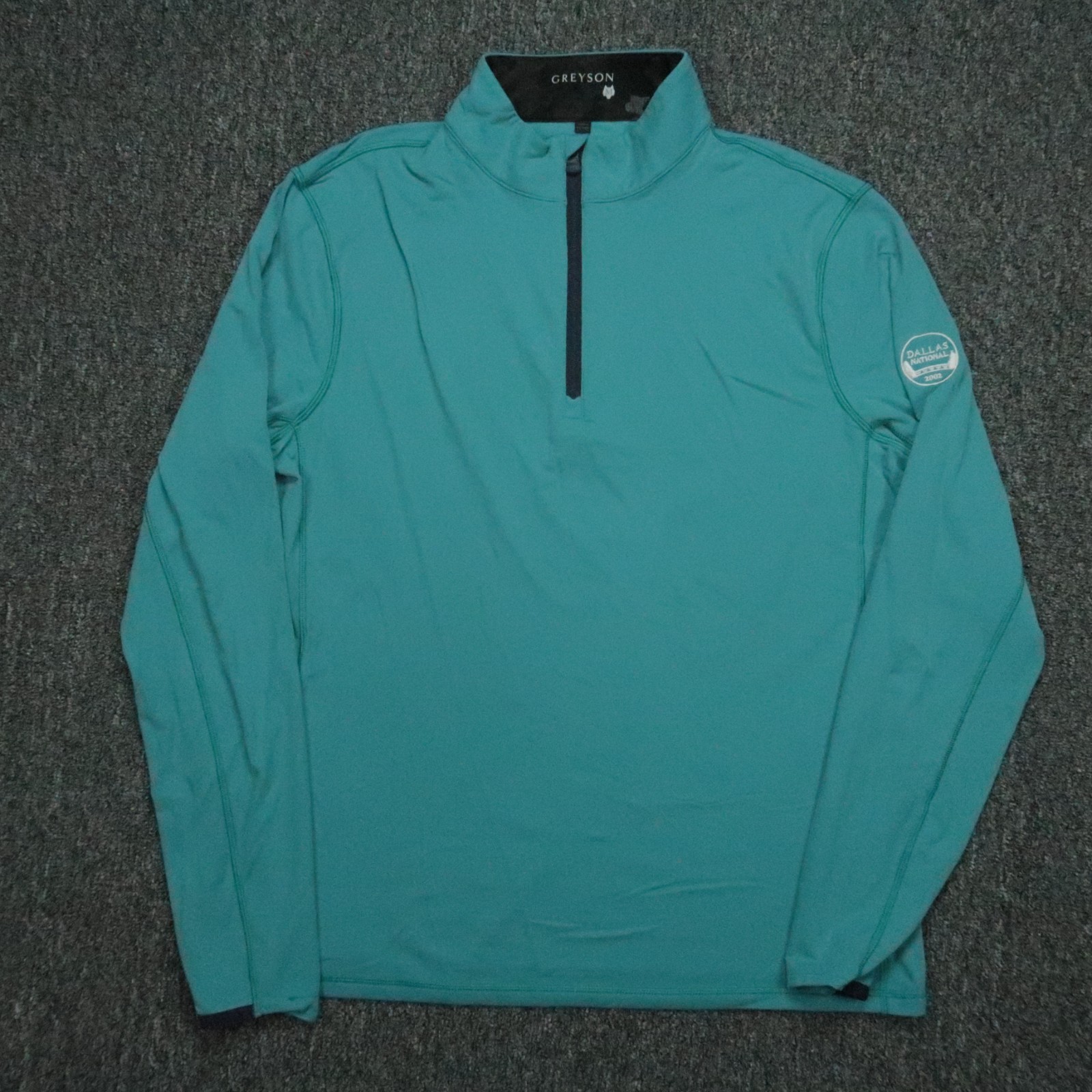 Greyson Pullover Mens Medium Blue Green Tate Quarter Zip Dallas National Golf gallery