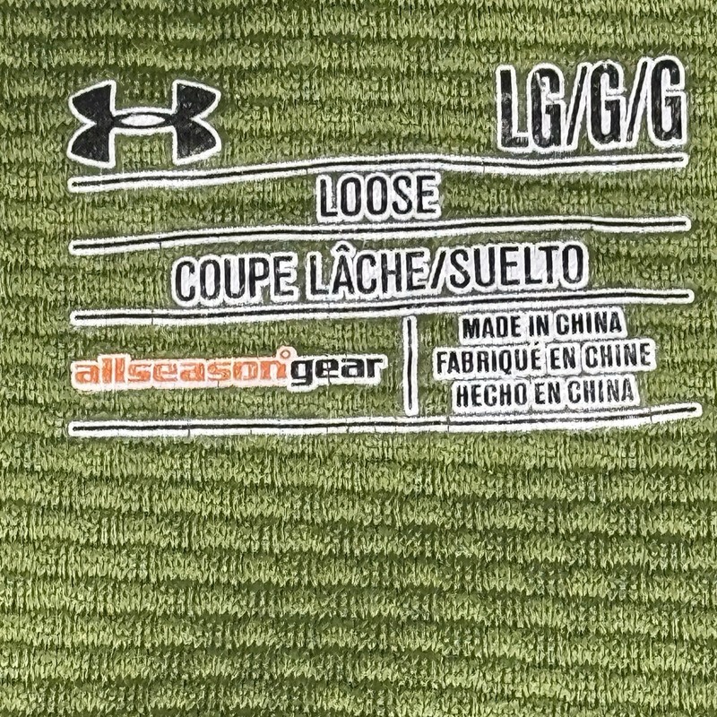 Under Armour 1/4 Zip Men's Large Loose Pullover Medium Weight Green All Season gallery