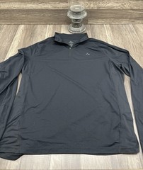 Paradox Men’s 1/4 Zip Merino Blend Performance Base Pullover Layer Top, Black,