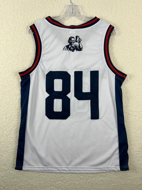 Samuel Adams Jersey Mens Medium Beer Basketball #84 Embroidered Stitching gallery