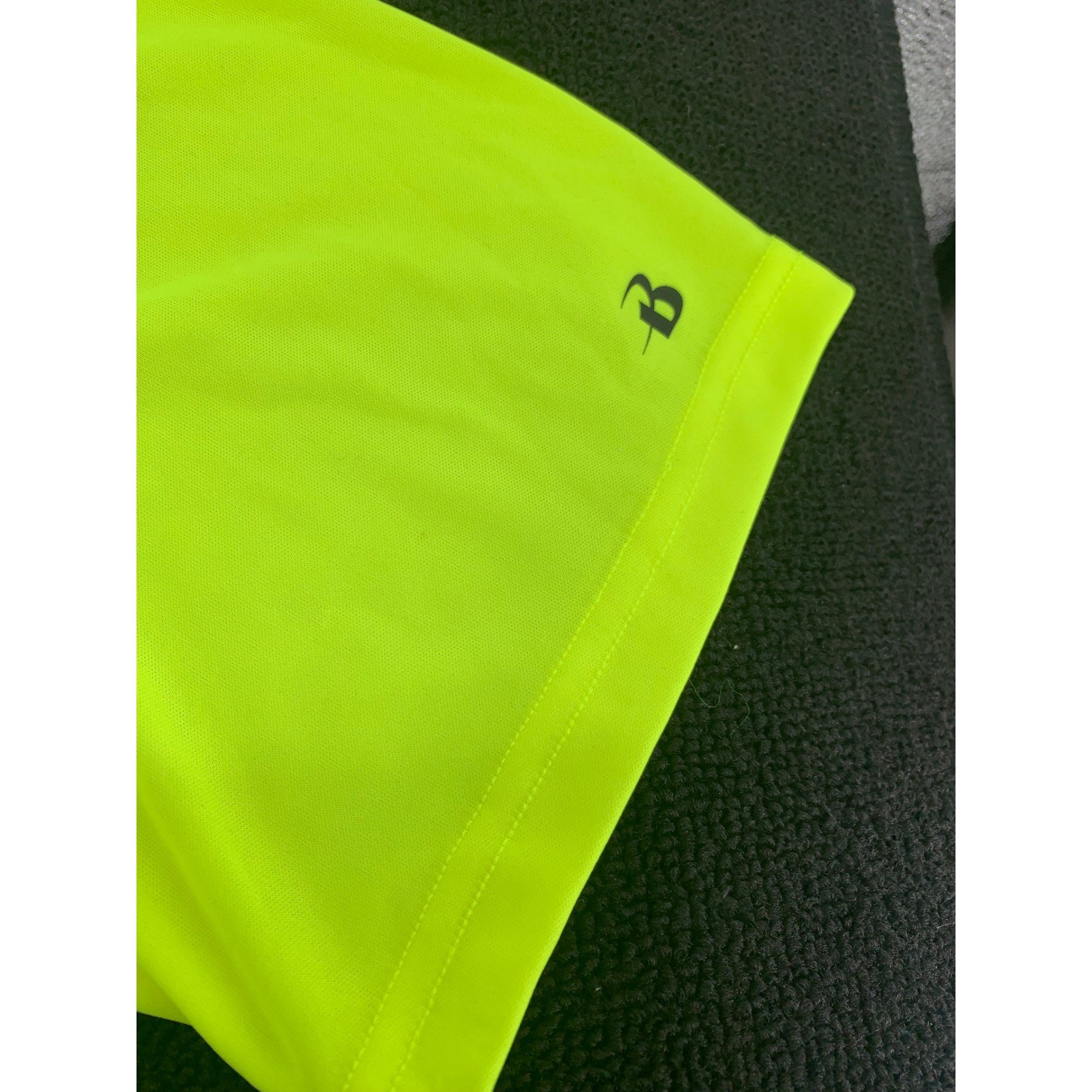 Badger Sport Neon Yellow Short Sleeve Athletic TShirt Performance Tee size M gallery