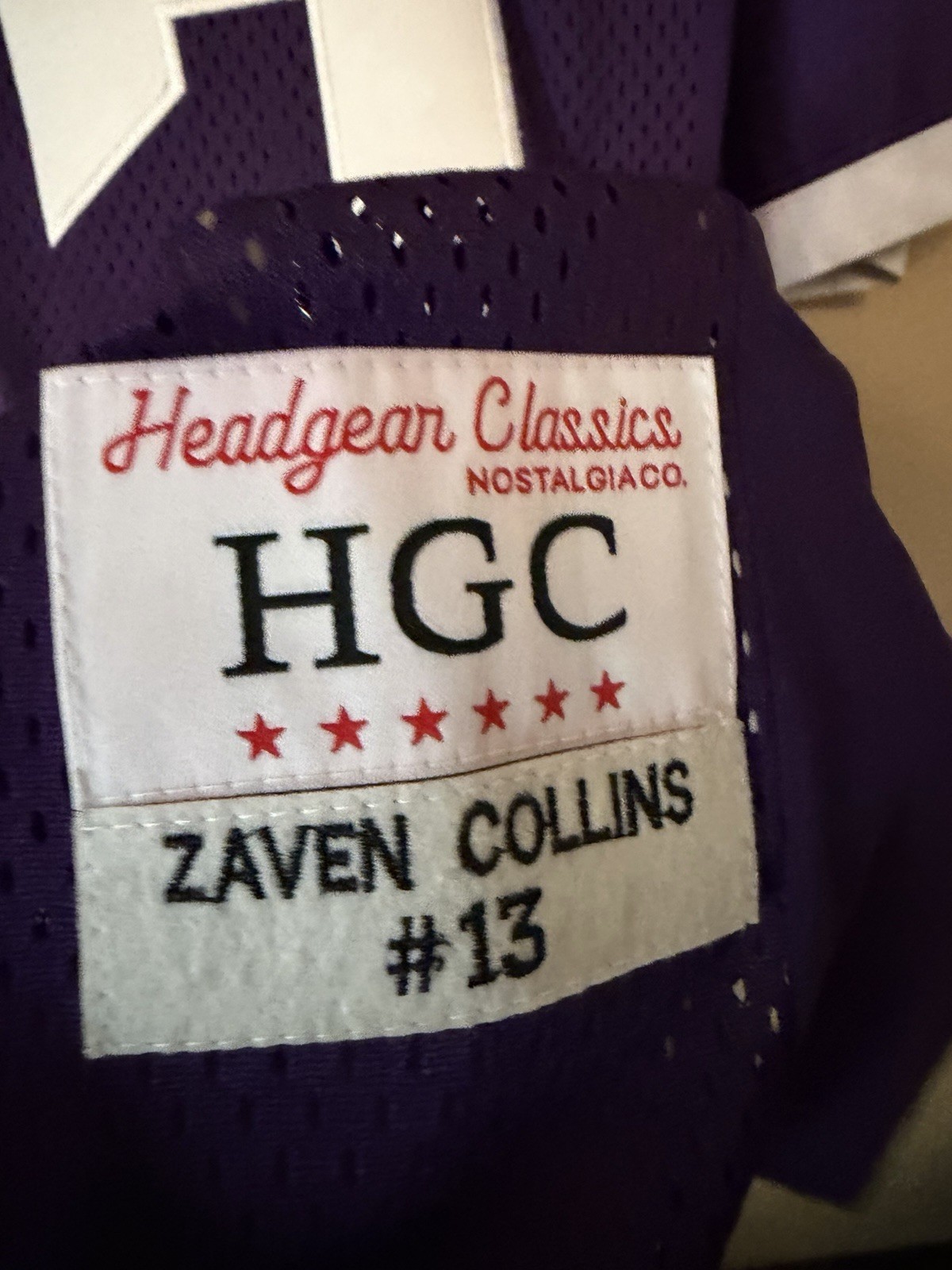 Headgear Classics Zaven Collins Terry Sanford High School Jersey Purple 2XL NWT gallery