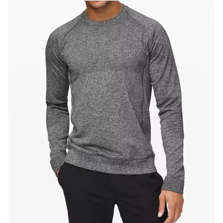 Lululemon Engineered Warmth Long Sleeve Crew Mens S Grey Merino Wool Athletic gallery