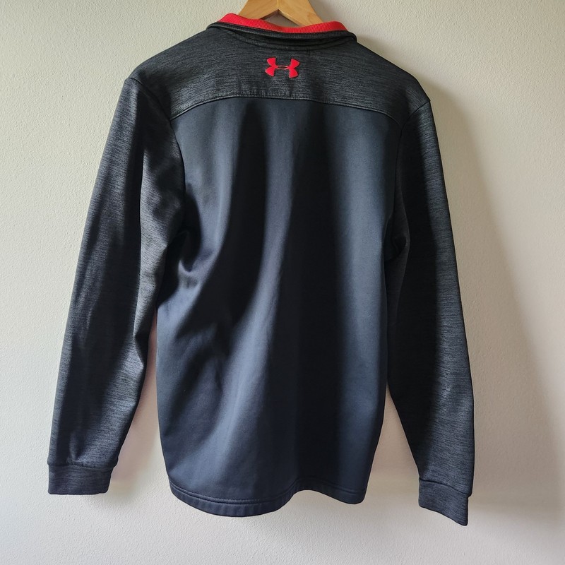 Under Armour ColdGear 1/4 Zip Mock Loose Fit Black/Red Men's XL new with tags gallery