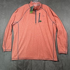 L.L.Bean Quick-Dry Trail 1/4 Zip Men XXL Tall Mahogany Heather Pullover NWT