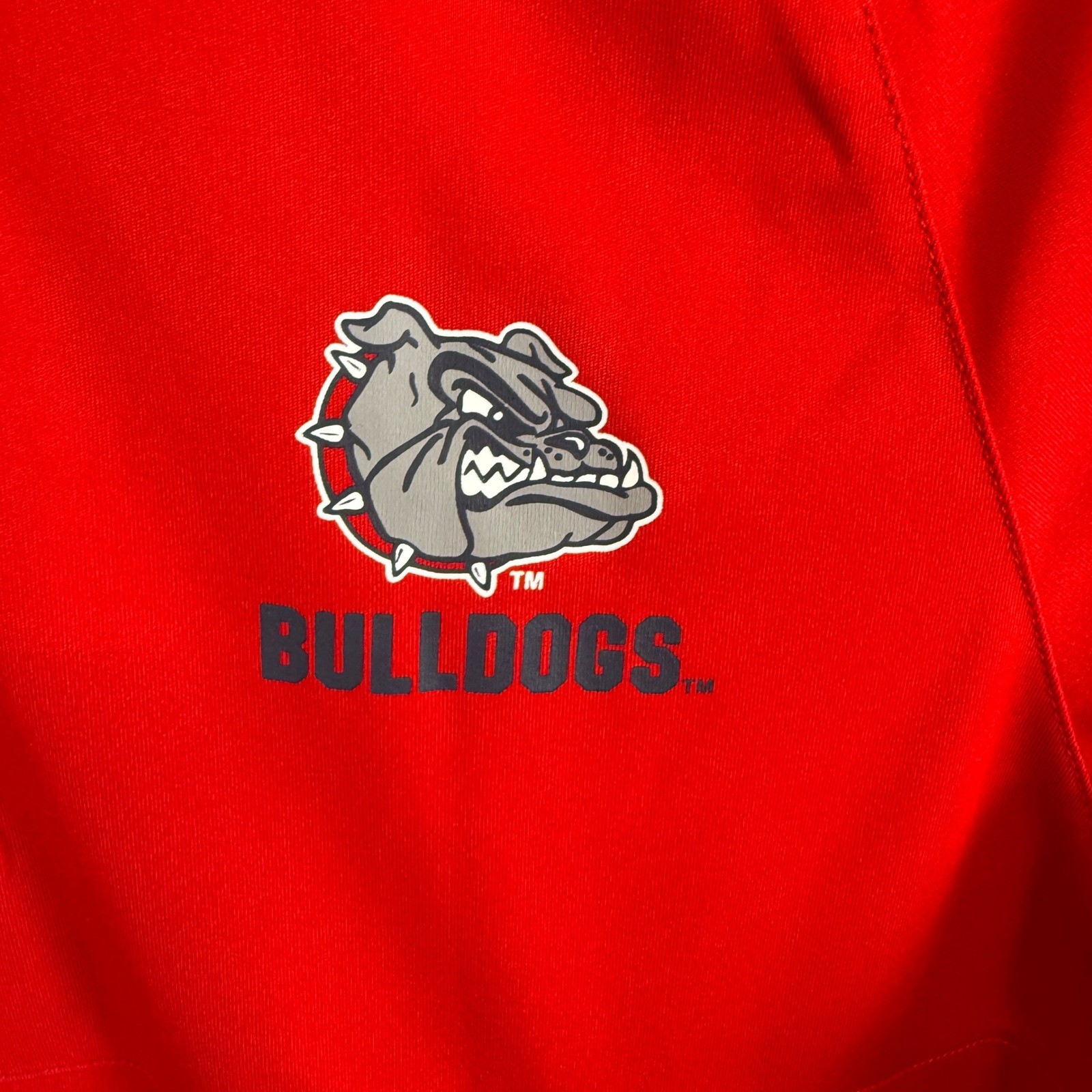 Colosseum Mens Red Gonzaga Bulldogs Quarter Zip Pullover Athletic Shirt Medium gallery