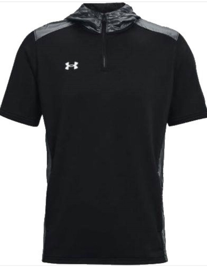 New Men's Under Armour Command Short Sleeve Black Hoodie Small 1360690-001 BLACK gallery