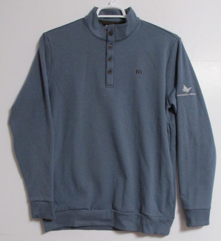 Men's Travis Mathew All Day Cruise Qtr Pullover Branded Bering Sea Blue MEDIUM gallery