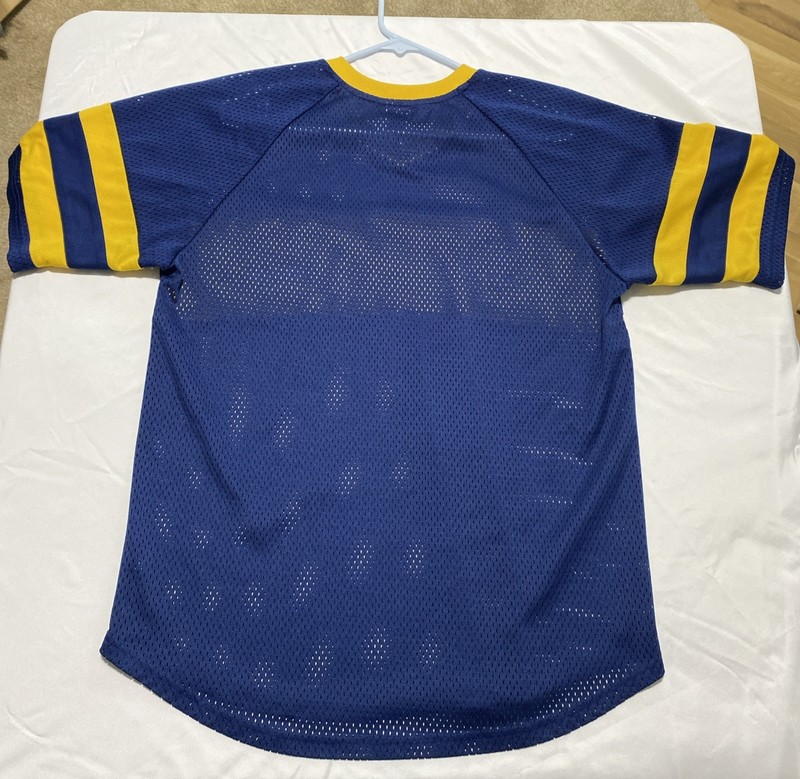 Forever 21 Size M Blue And Yellow Striped Legend Jersey gallery