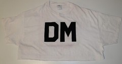 “DM” SHORT SLEEVE CUT-OFF CROPPED T-SHIRT ADULT XL