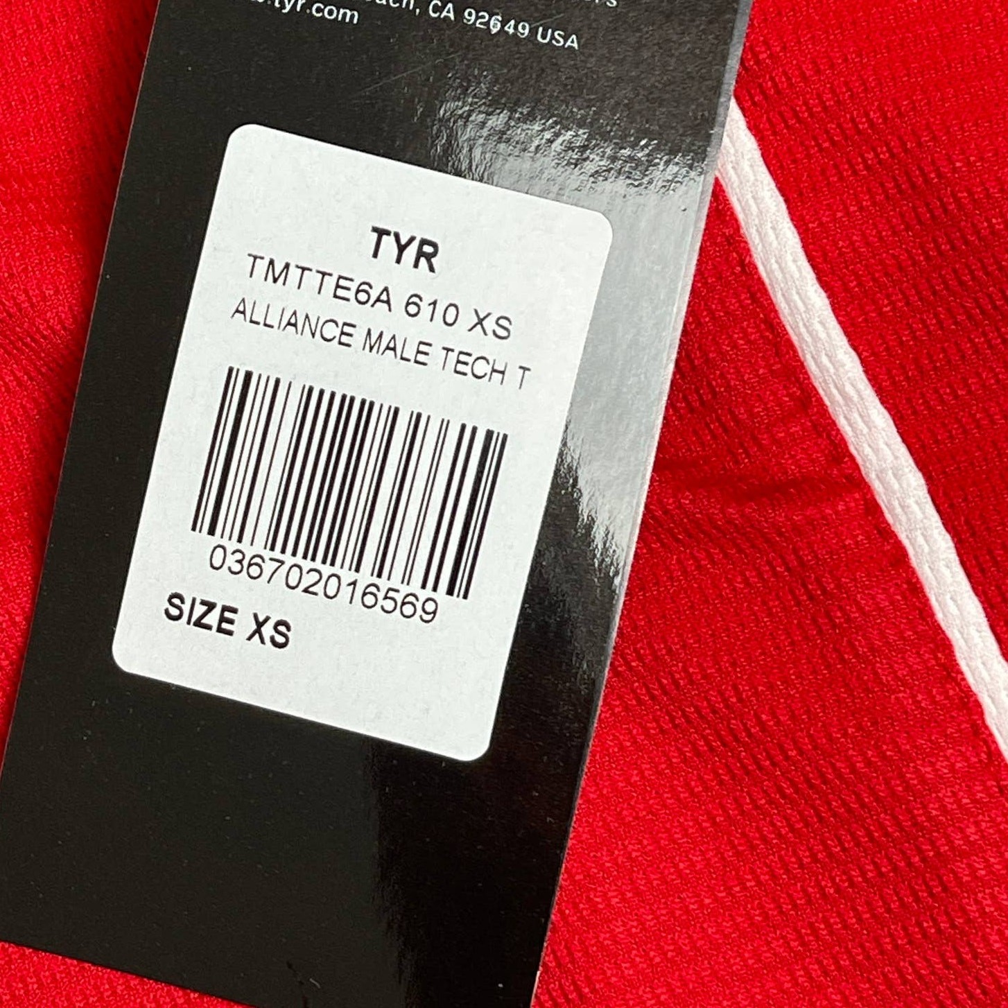 TYR Mens Alliance Tech Tee Tshirt - Textured Red - Size XS - $34 gallery