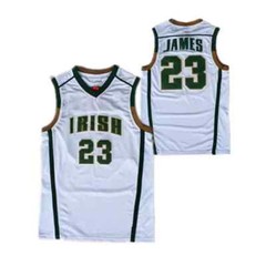Throwback L James #23 High School Basketball Jerseys Men Stitched Name Number
