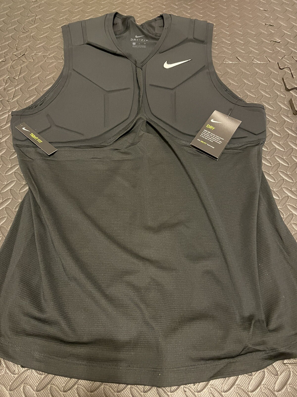 NEW NIKE PRO VAPOR SPEED 2 SLEEVELESS TOP BLACK MENS X-LARGE 889175-010 gallery