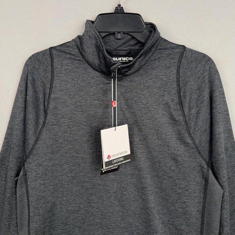 Sunice Pullover Mens Small Charcoal Tobey Lightweight Coollite Golf Layering NWT gallery