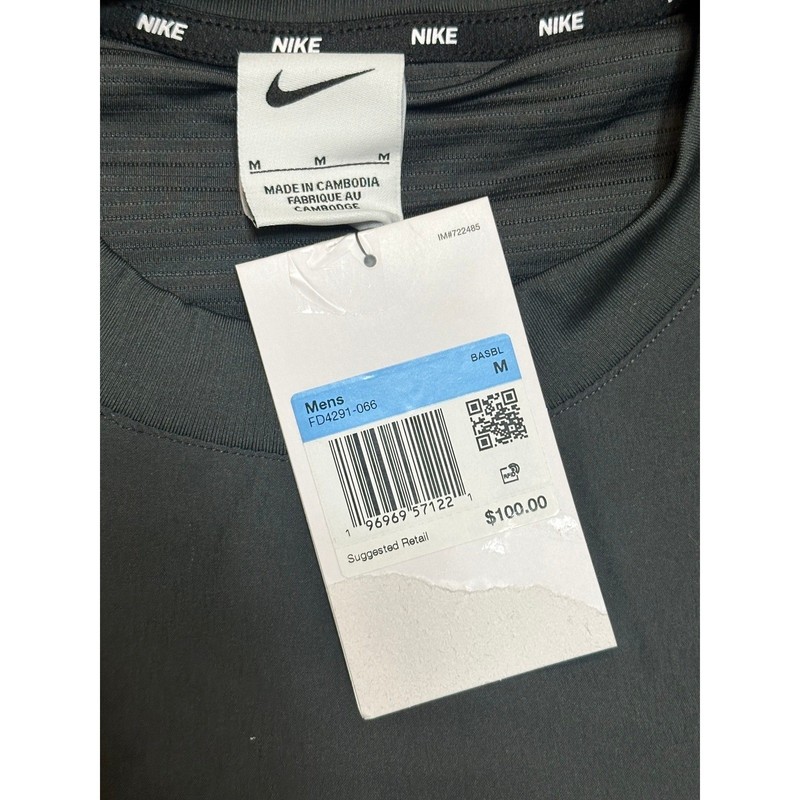 Nike Men's Lightweight Player Pullover Baseball Shirt Grey Sz M (FD4291 086) gallery