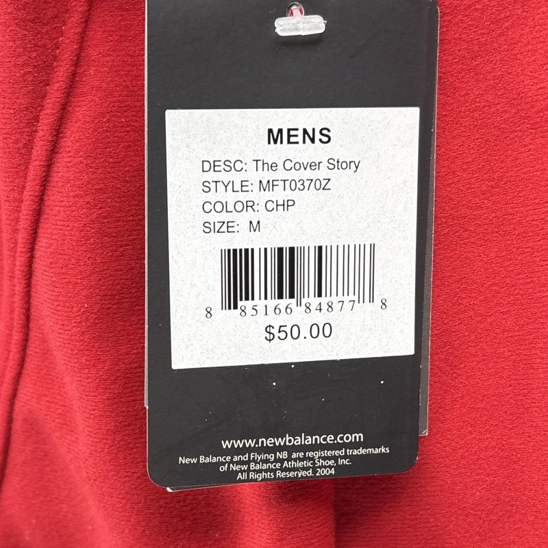 New Balance Pullover Mens Medium Red Lightning Dry 1/4 Zip Running Fleece gallery