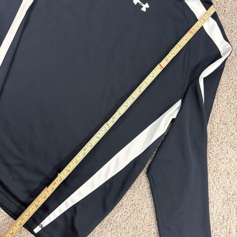 Under Armour HeatGear Shirt Mens XL Black White Long Sleeve Athletic Tee gallery