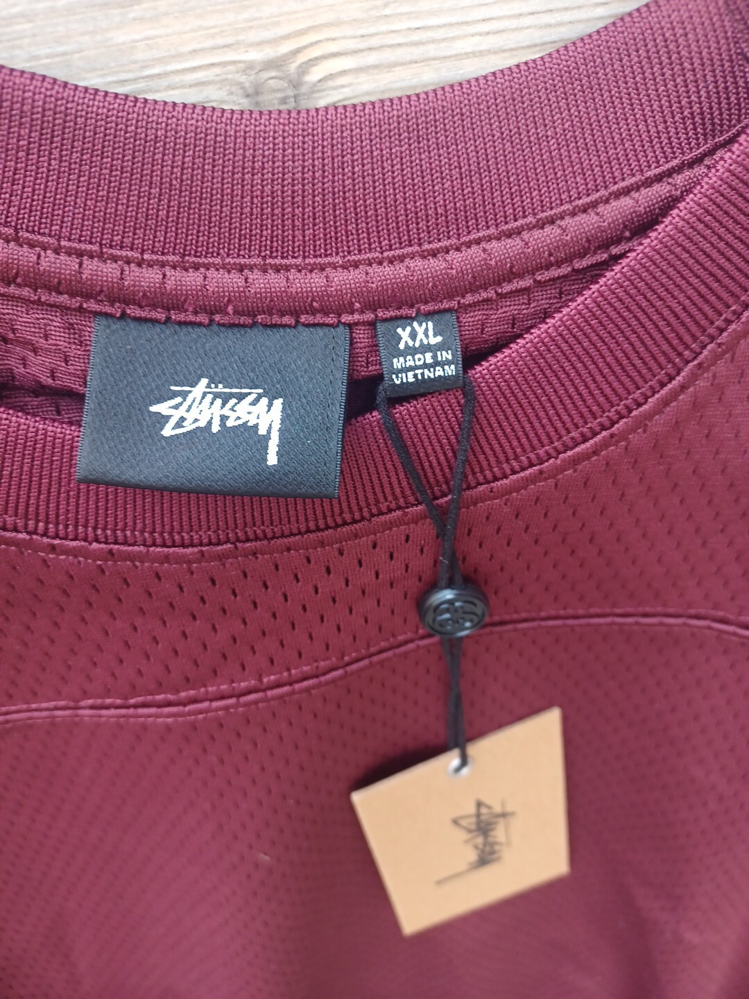 Stussy Brand Surfman Sports jersey - Burgundy - XXL #0123 gallery
