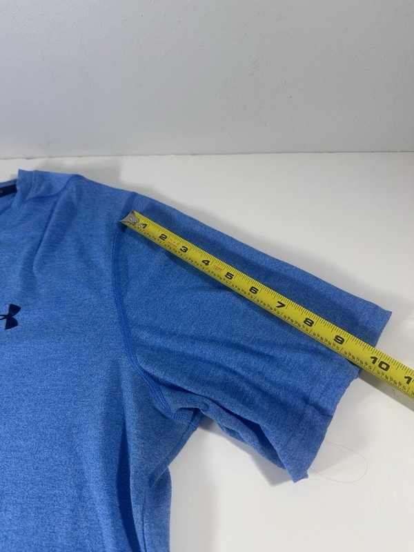 Under Armour Thread Borne Heat Gear Blue T Shirt Men’s Large Loose Fit UA Logo gallery